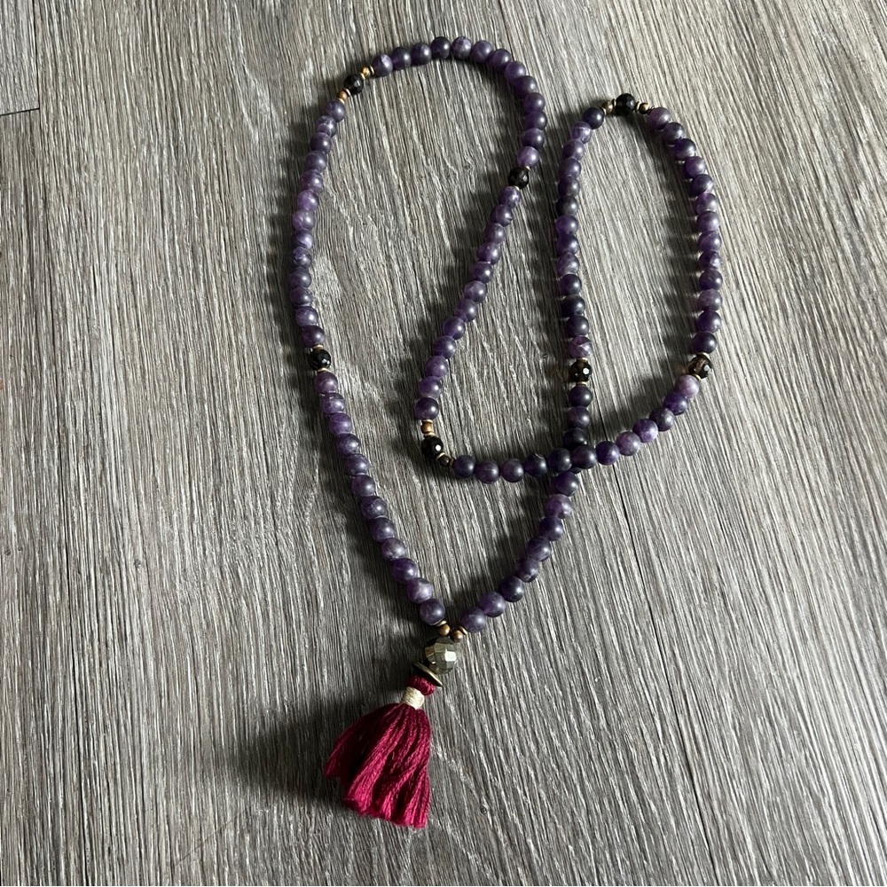 Silver & Sage Mala